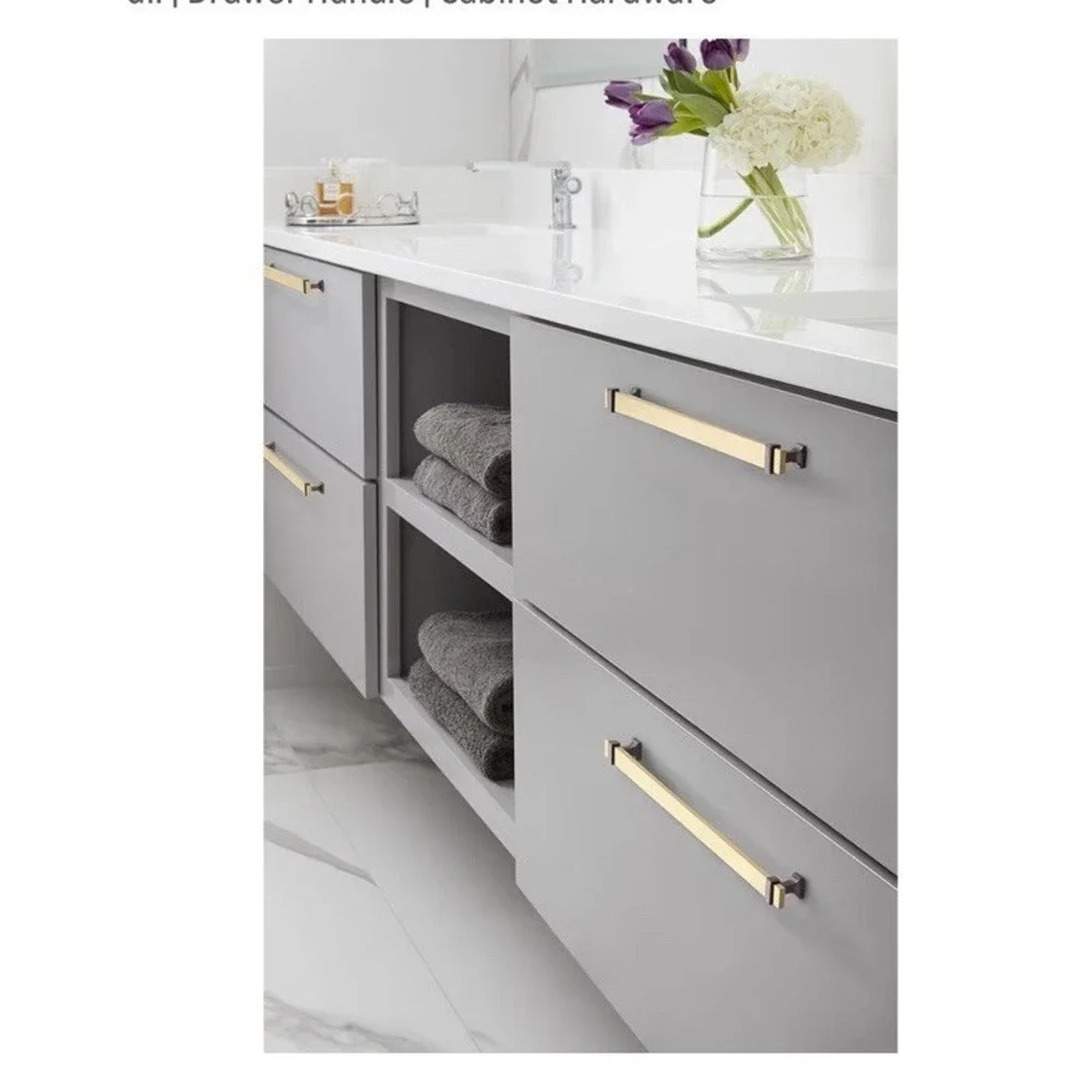 Amerock | Cabinet Pull | Brushed Gold/Black Chrome | 11-5/16 inch (288 mm)
